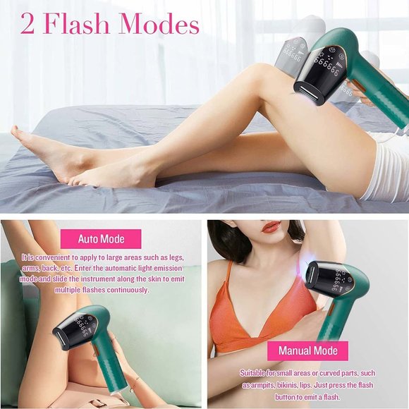 Laser Hair Removal Handheld Permanent Epilator Flashes IPL Painless Hair Removal